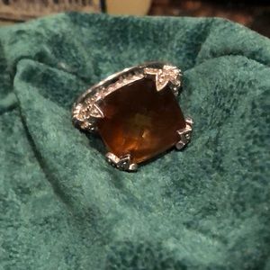 Judith Ripka Cushion Cut Ring, size 7